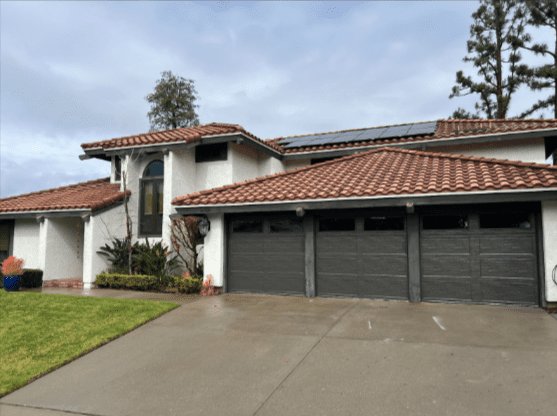 Antelope Valley home with durable, insulated garage doors and solar panels