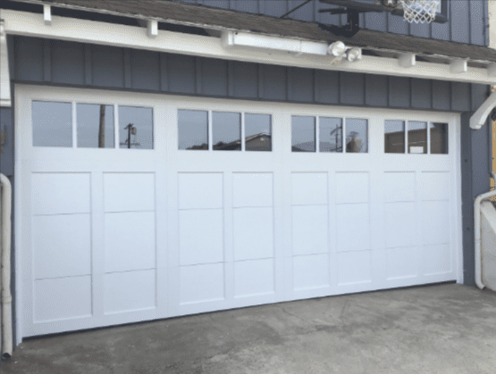 White garage door with windows, Archway Garage Doors in Simi Valley CA